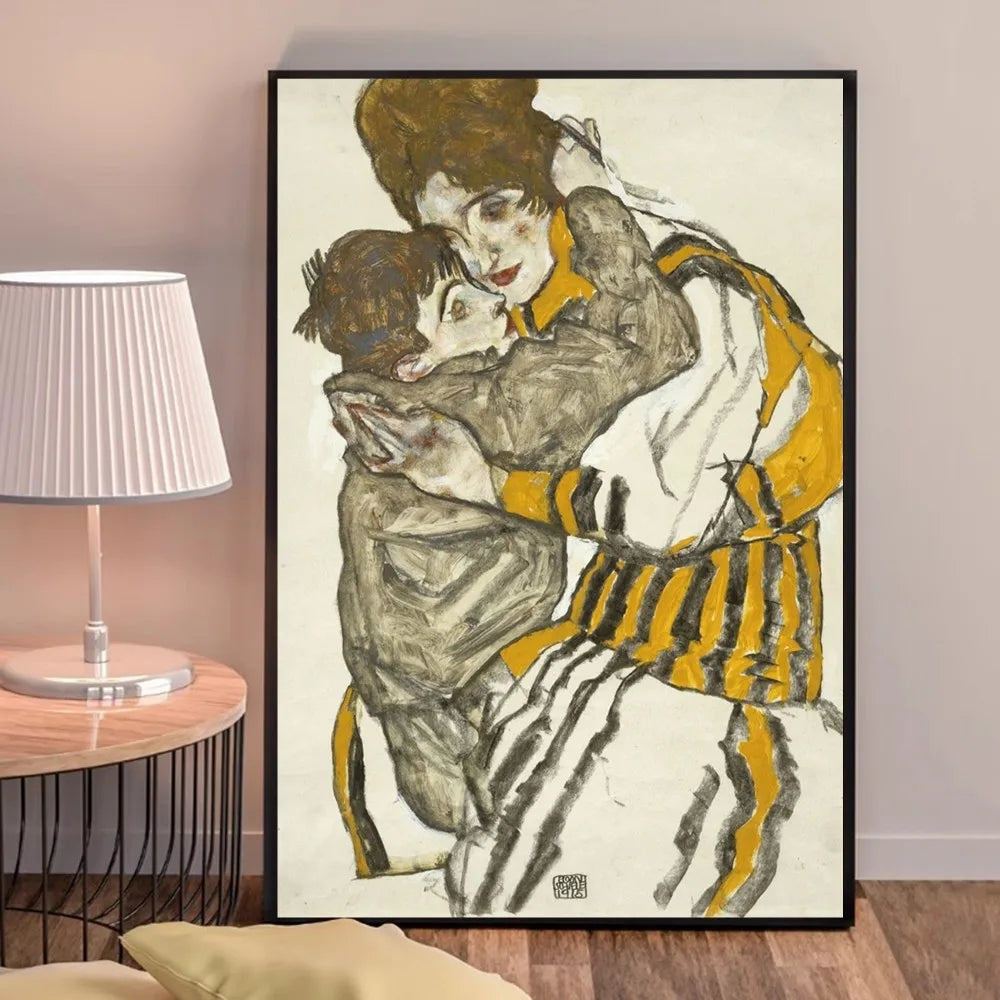 Egon Schiele Body Color Delineation Sketch Figure Poster Good Quality Prints and Posters HD Quality Poster Wall Art Painting