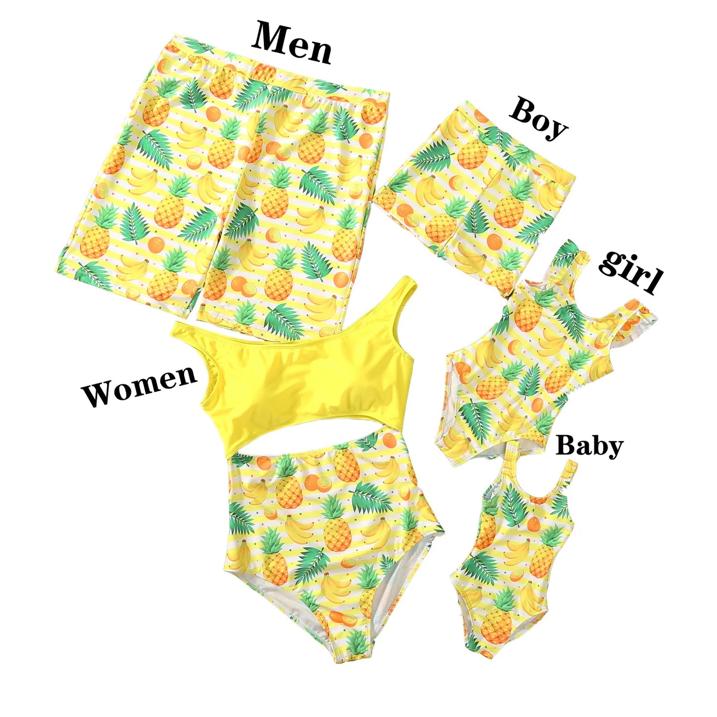 Family Swimsuit Mother Daughter Swimwear Father Son Swim Shorts 2023 Summer Striped Mom And Daughter Bikini Suit Matching Outfit