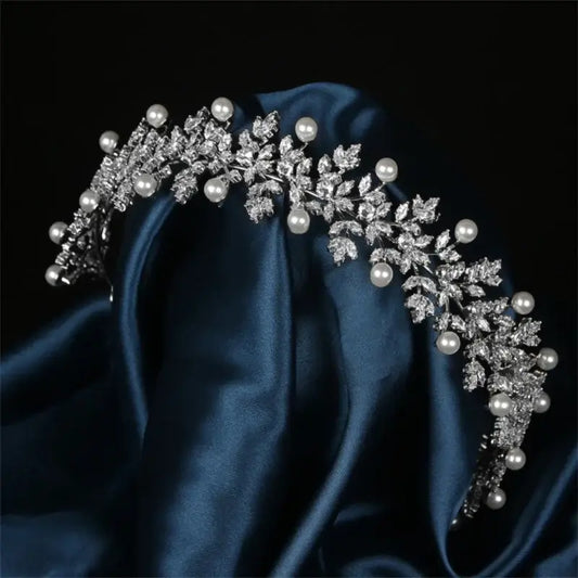 Luxury Bridal Hair Accessories | Cubic Zirconia, Pearl Tiaras & Crowns - HER SHOP
