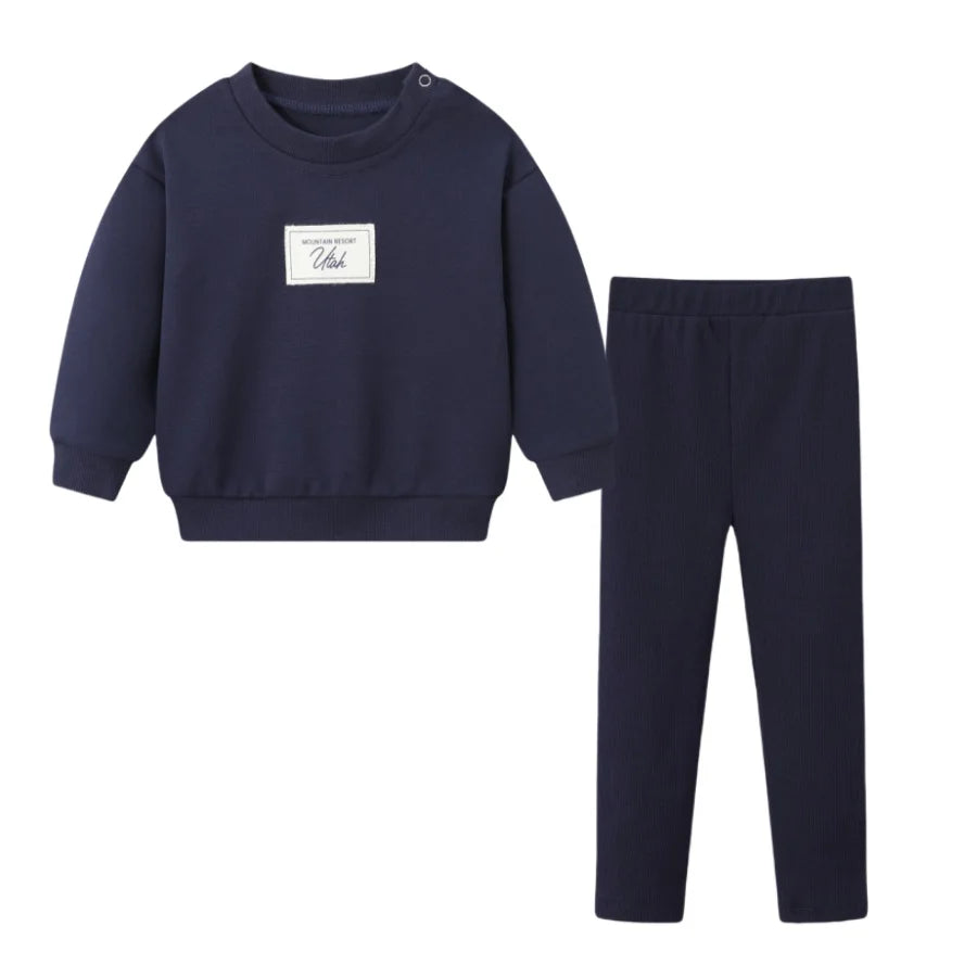 Family Matching Corduroy and Sweatshirt Outfits for Kids