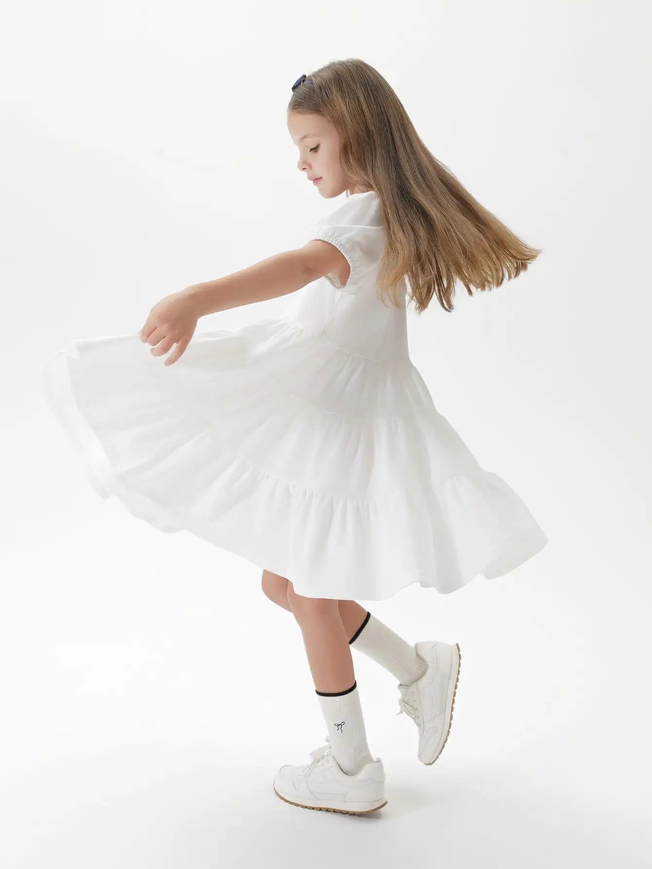 Girls Active Campus Cooling Naval Collar Dresses