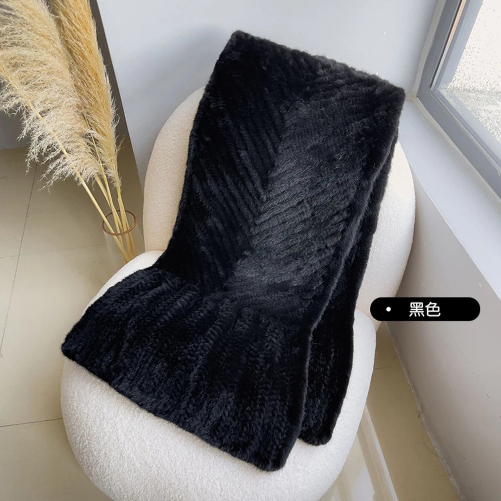Luxury Real Mink Fur Shawl – 100% Natural Mink Fur Scarf & Poncho for Women