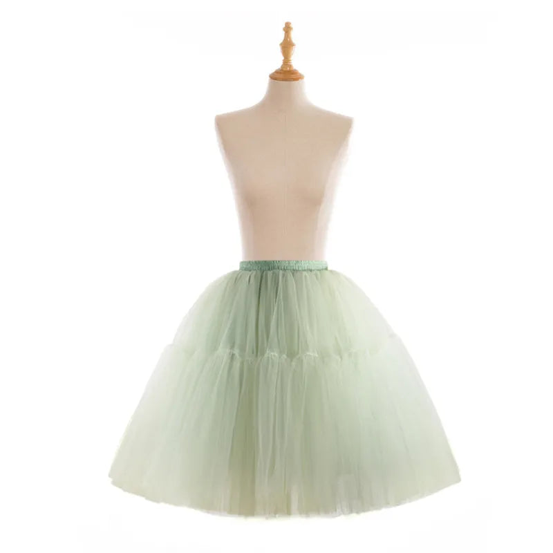 Elegant High Waist Tulle Tutu Skirt – Puffy Mesh Short Pettiskirt for Party, Prom, or Dance