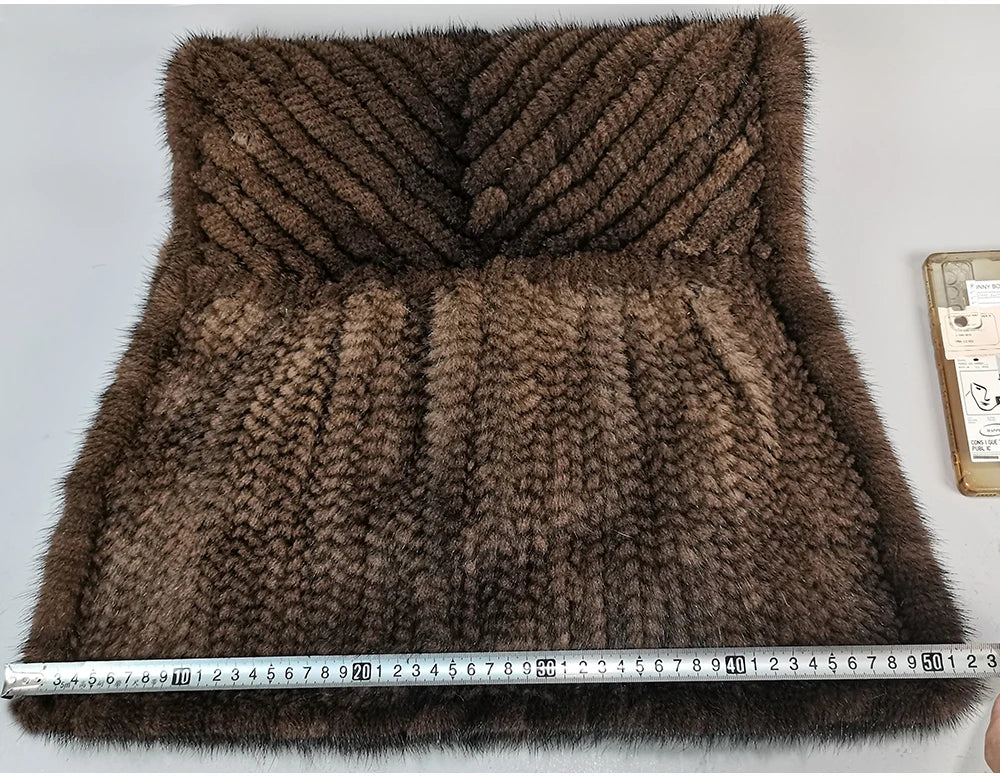 Luxury Real Mink Fur Shawl – 100% Natural Mink Fur Scarf & Poncho for Women