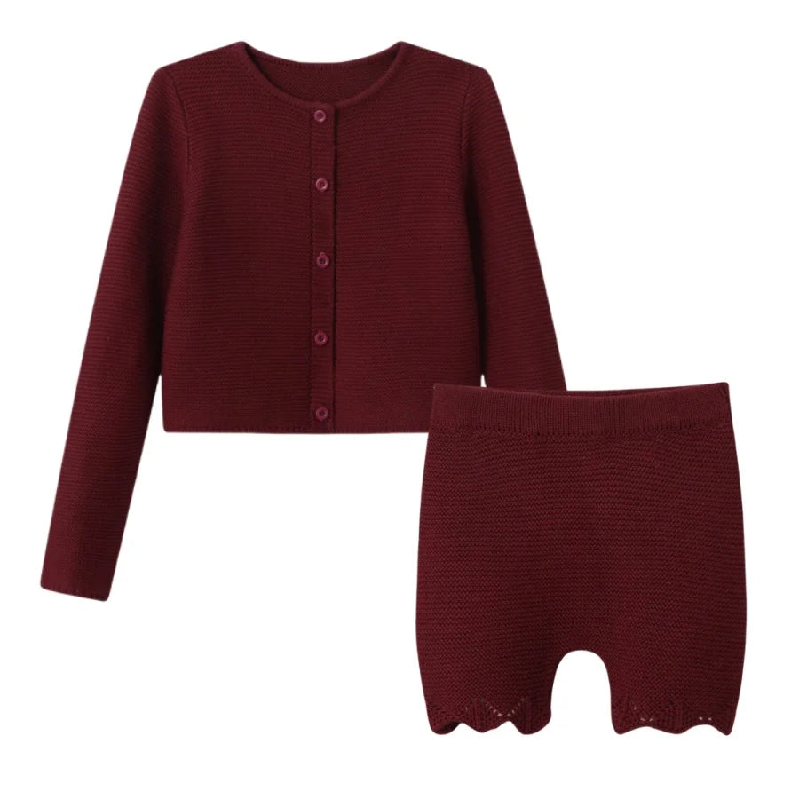 Burgundy Collection Shabbos cotton print Smocking dress check shirt soft wool knitting family match clothes boys girls