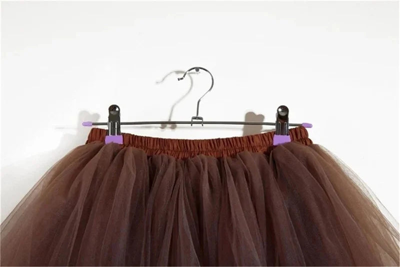 Elegant High Waist Tulle Tutu Skirt – Puffy Mesh Short Pettiskirt for Party, Prom, or Dance