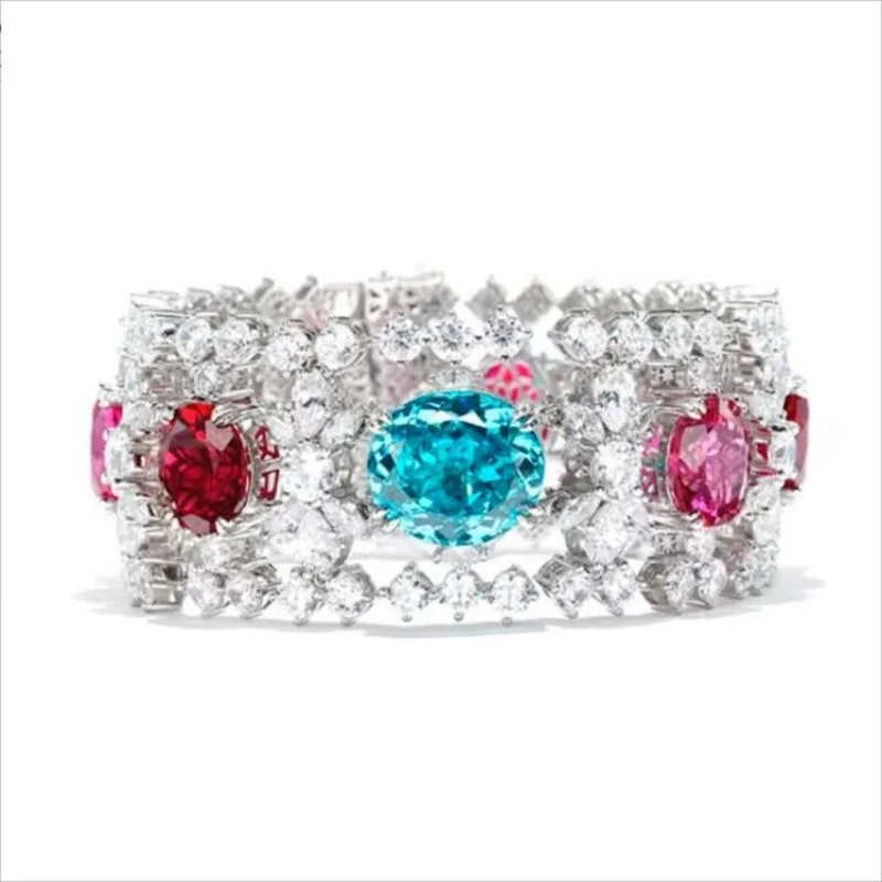 Fancy Color Zirconia Necklace – 925 Sterling Silver | Elegant Fine Jewelry for Women Product Description: