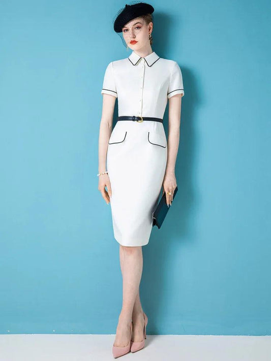French Celebrity Spring/Summer Dress: High-End Professional Elegance for Women - HER SHOP
