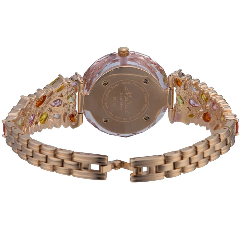 Women's Luxury Crystal Bracelet Watch | Japan Quartz Movement | Rhinestone Shell Dial | Fashion Party Dress Watch with Gift Box - HER SHOP
