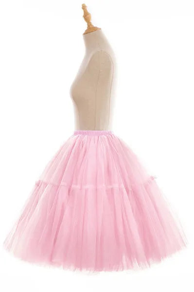 Elegant High Waist Tulle Tutu Skirt – Puffy Mesh Short Pettiskirt for Party, Prom, or Dance