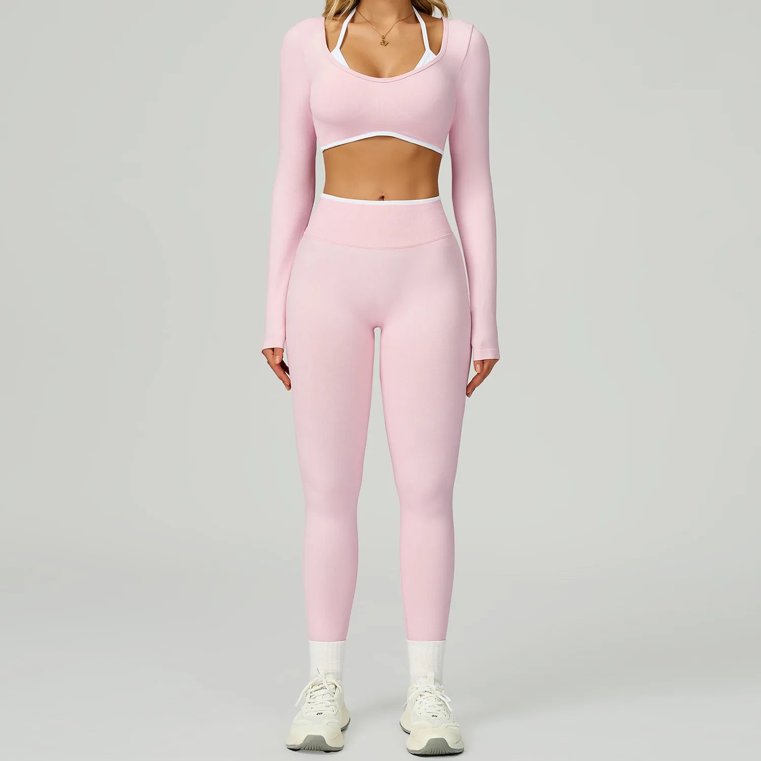 Seamless Yoga Set 2PCS Gym Workout Clothes Women Tracksuit Push Up Bra High Waist Leggings Fitness Top Sportswear Sports Suits