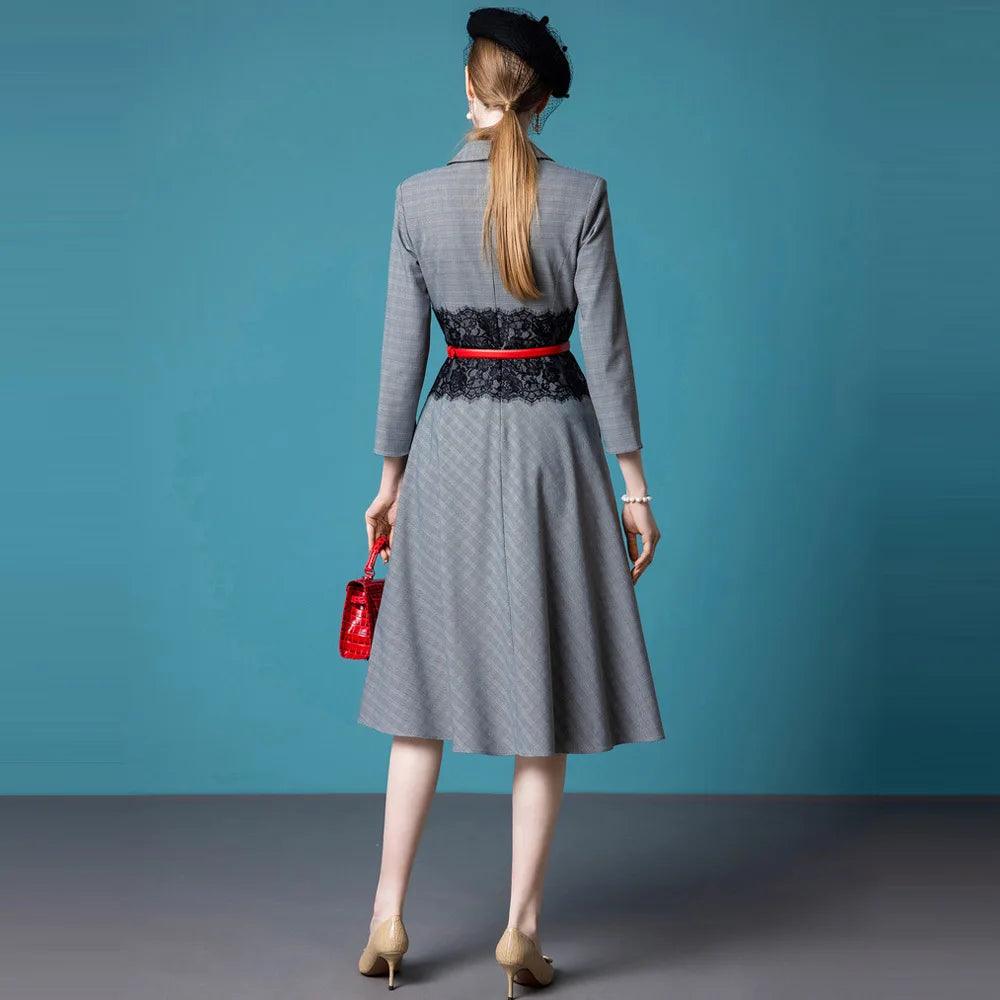 Autumn/Winter French Dress: High-End Light Luxury for Women's Professional Elegance