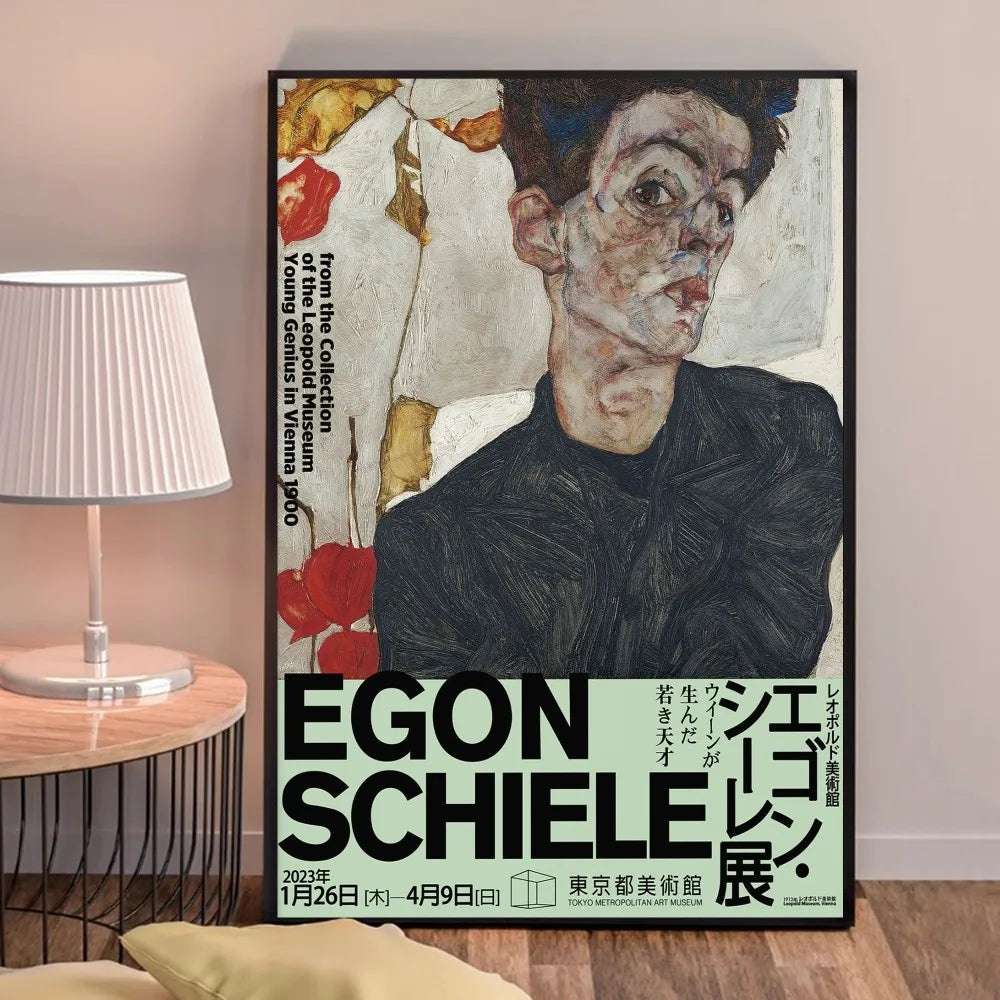 Egon Schiele Body Color Delineation Sketch Figure Poster Good Quality Prints and Posters HD Quality Poster Wall Art Painting