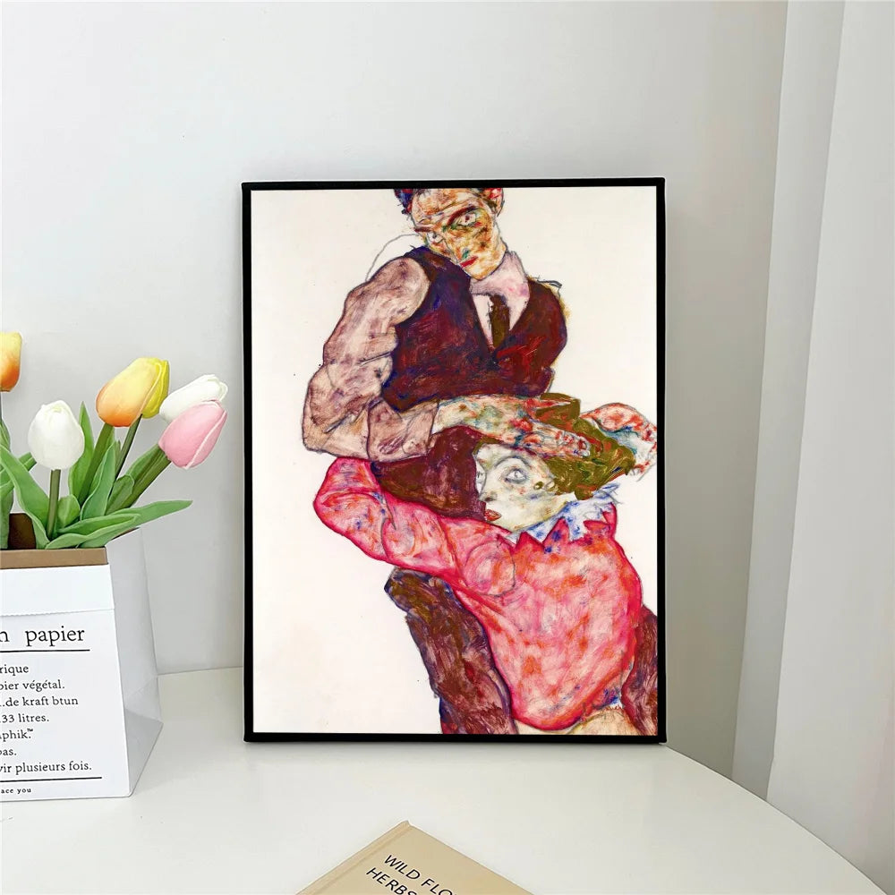 1pc E-Egon S-Schiele Self-adhesive Art Poster Waterproof Paper Sticker Coffee House Bar Room Wall Decor