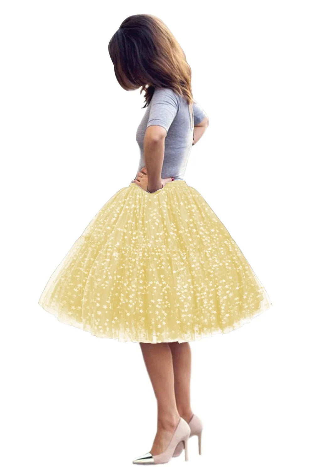Elegant High Waist Tulle Tutu Skirt – Puffy Mesh Short Pettiskirt for Party, Prom, or Dance