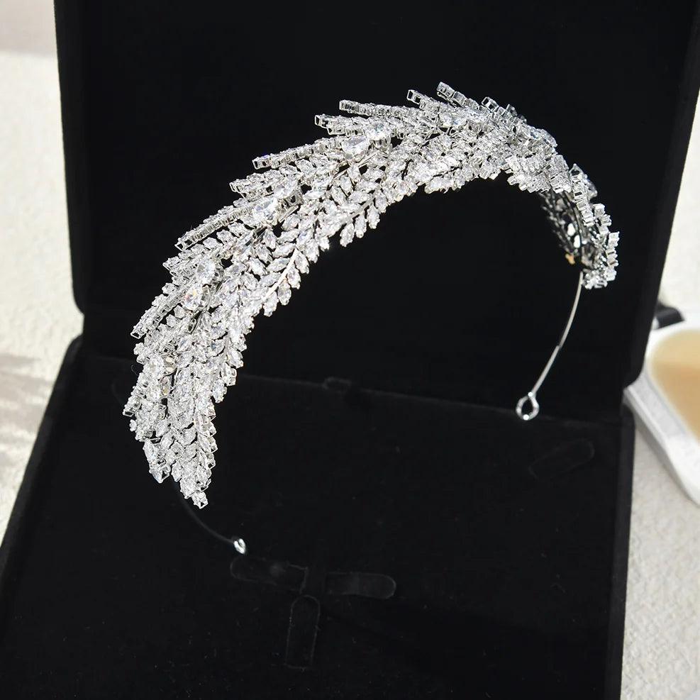Crystal Bridal Headband – Luxury Zirconia CZ Wedding Hair Accessories, Tiaras & Crowns for Prom & Party