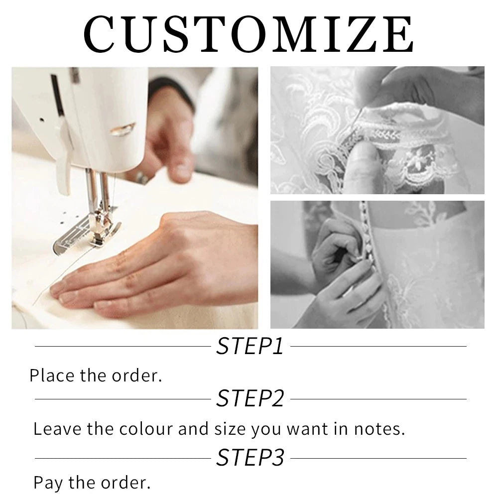 Instructions for customizing a product with sewing imagery and text.