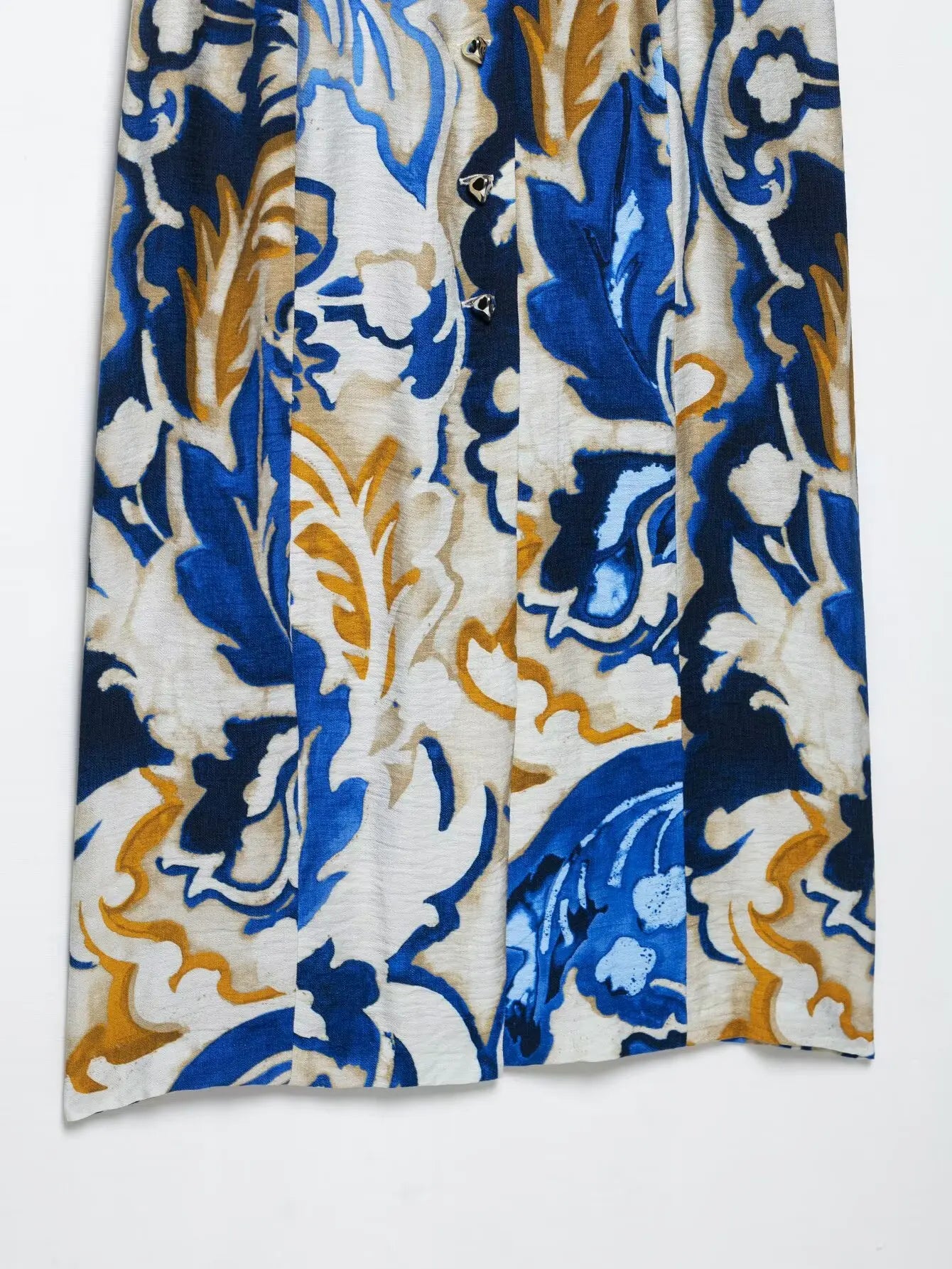2025 Sleeveless Collared Maxi Dress  -  Belted Waist & Bold Abstract Print