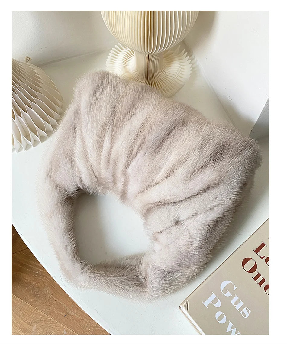 Women’s Real Mink Fur Luxury Shoulder Bag – Large Capacity Leather Crossbody Handbag