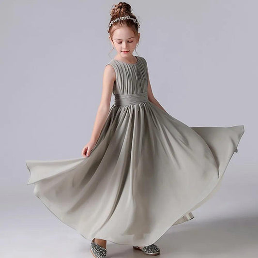 Chiffon Pleated Flower Girl Dresses - HER SHOP®