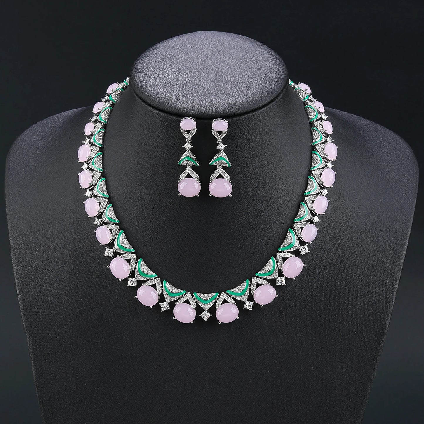 Luxury Cubic Zirconia Necklace & Earring Set for Women