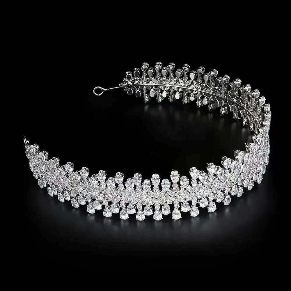 Crystal Bridal Headband – Luxury Zirconia CZ Wedding Hair Accessories, Tiaras & Crowns for Prom & Party