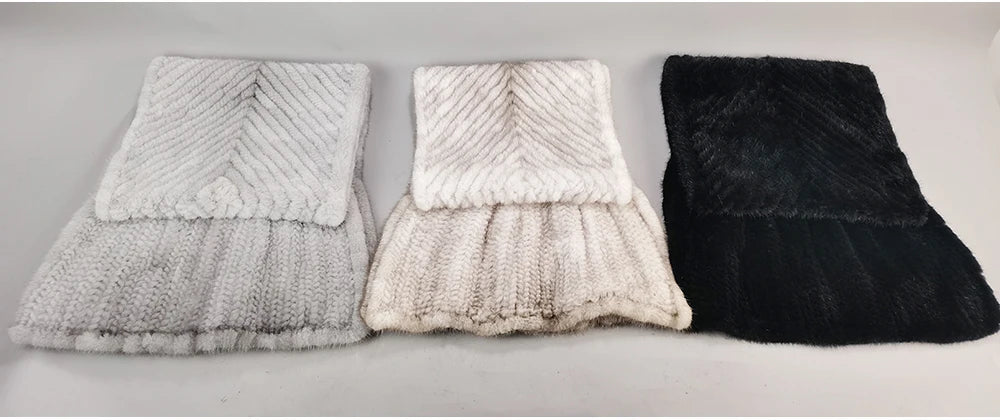 Luxury Real Mink Fur Shawl – 100% Natural Mink Fur Scarf & Poncho for Women