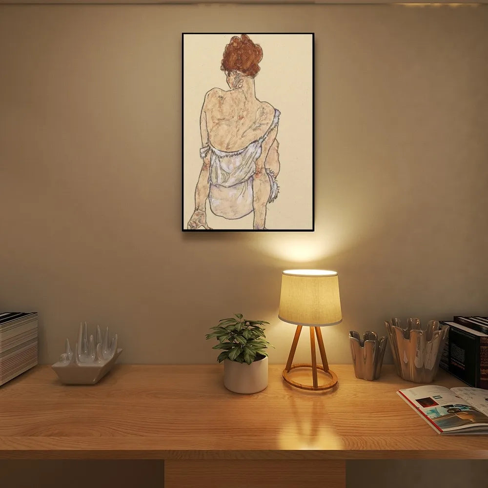 1pc E-Egon S-Schiele Self-adhesive Art Poster Waterproof Paper Sticker Coffee House Bar Room Wall Decor