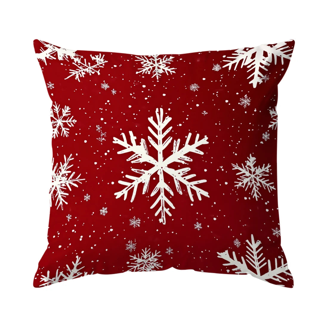 Christmas Snowflake Decorative Pillowcase 45x45cm Woven Polyester