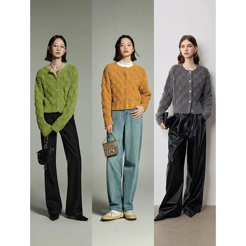 Women's Imitation Mink Wool Knitted Jacket