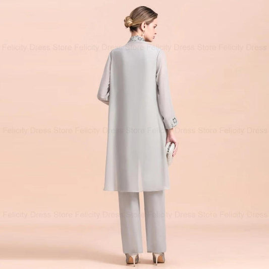 Elegant Chiffon Jumpsuit for Mother of Bride & Weddings - HER SHOP®