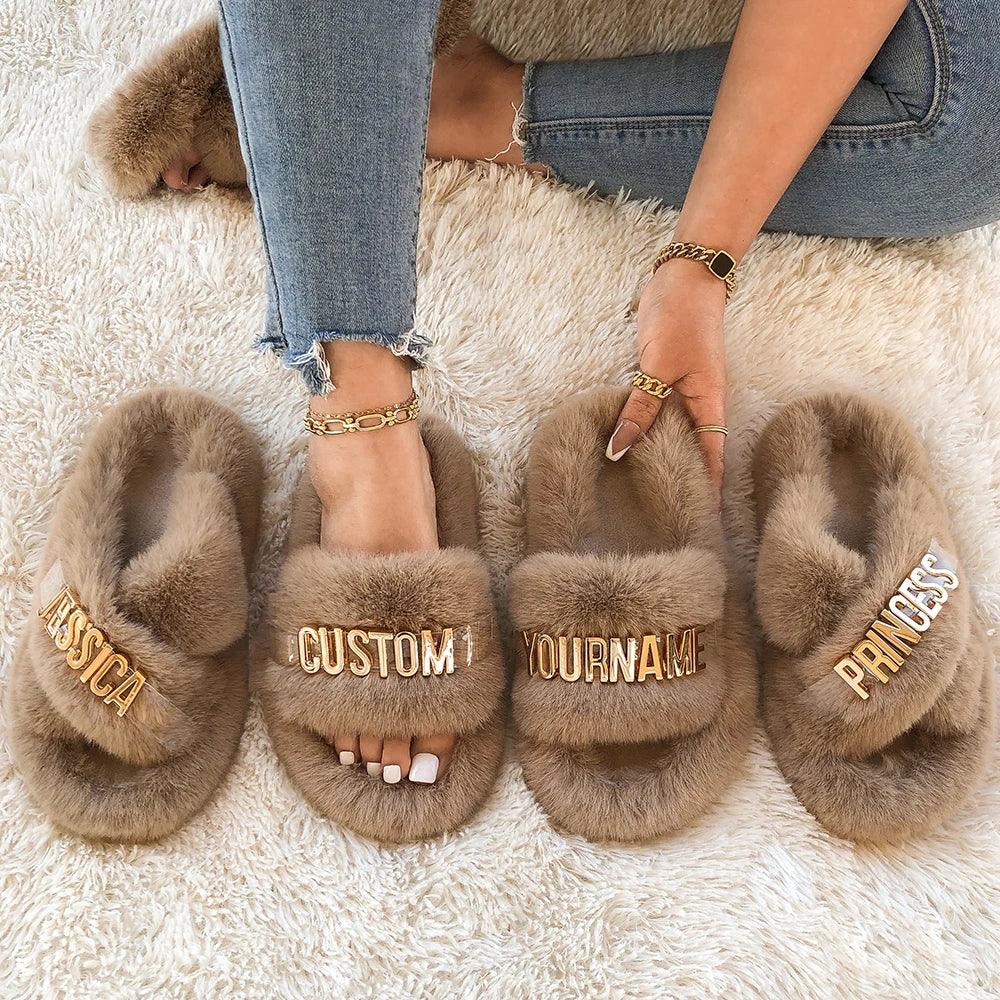Custom fur slides discount