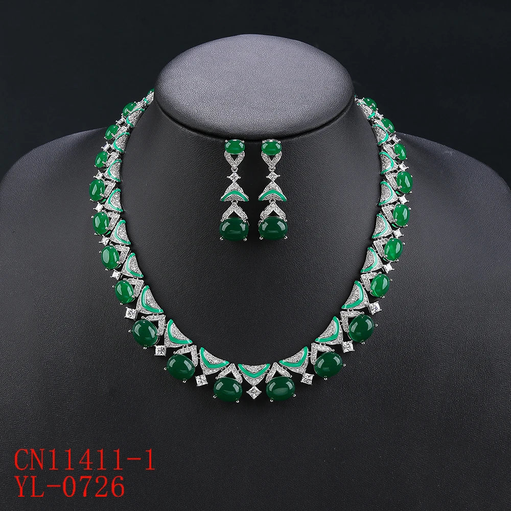 Luxury Cubic Zirconia Necklace & Earring Set for Women