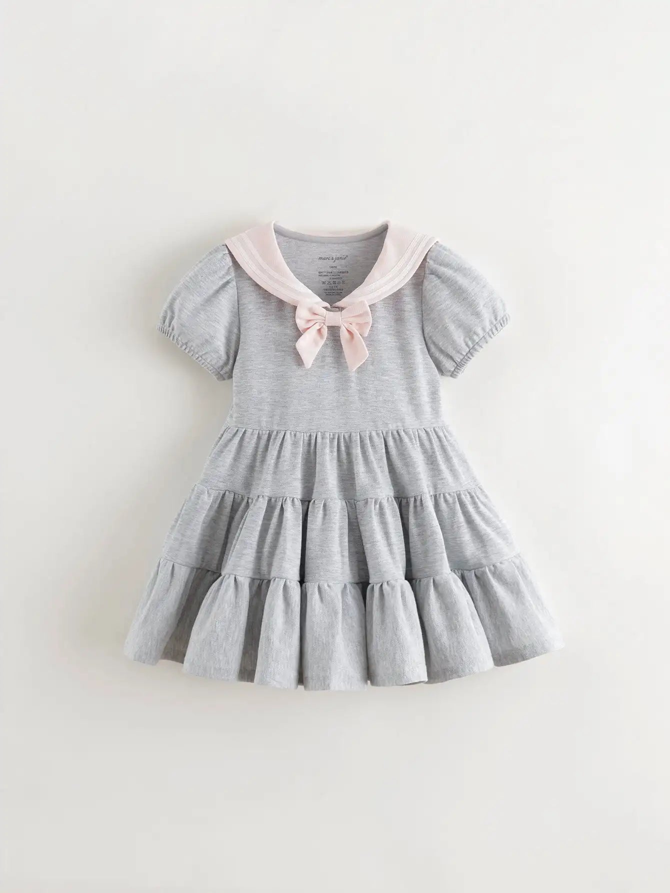 Girls Active Campus Cooling Naval Collar Dresses