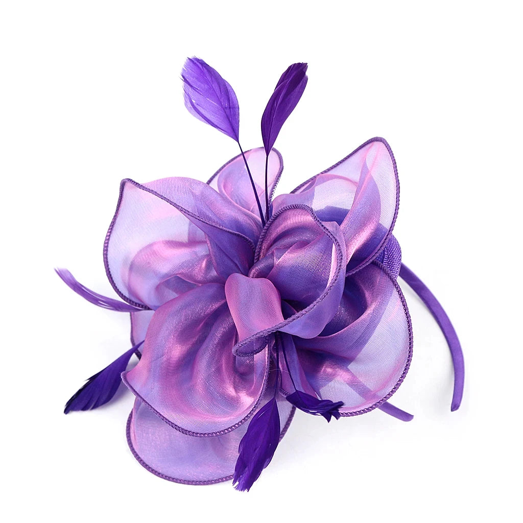 Fascinator Hats for Women  -  Feather Headwear for Tea Parties, Kentucky Derby, Weddings & Church Events