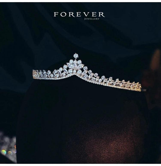 Shining Crystal Diadem Bridal Crown CC Tiaras and Wedding Hair Accessories for Women - HER SHOP