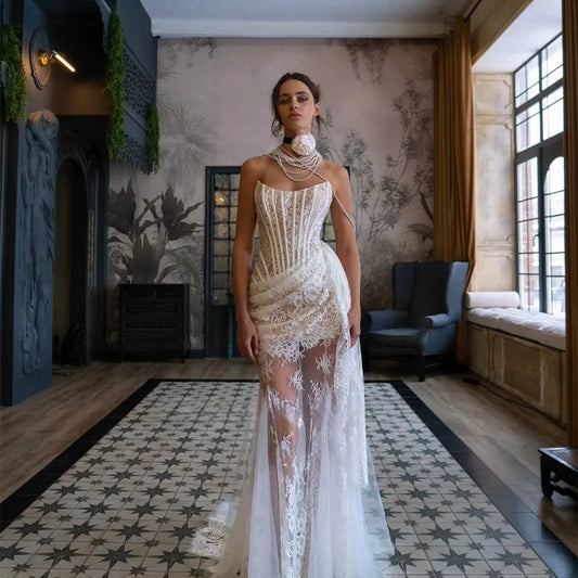 Strapless Lace Prom Dress Customized Elegance - HER SHOP