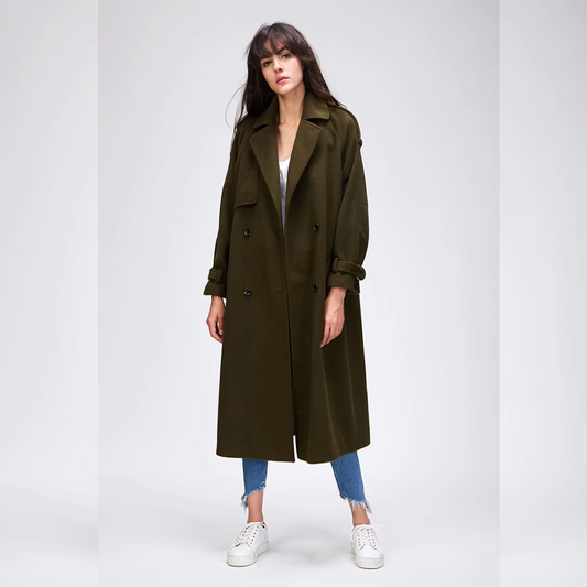 Autumn Winter New Women's Casual Wool Blend Trench Coat - HER SHOP