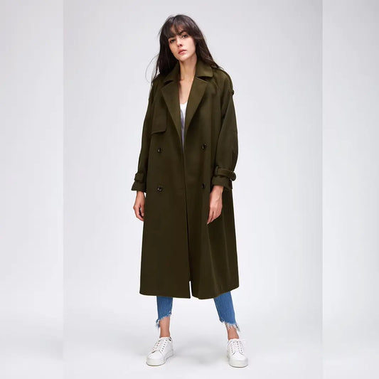 Autumn Winter New Women's Casual Wool Blend Trench Coat Her Shop - HER SHOP®