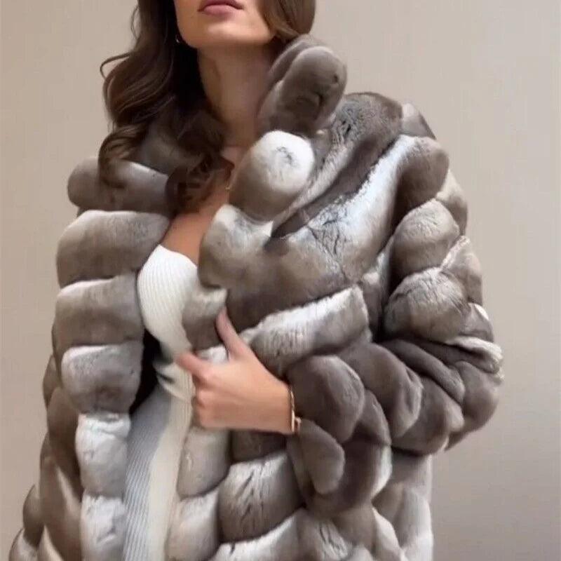 Real rabbit fur coat new arrivals