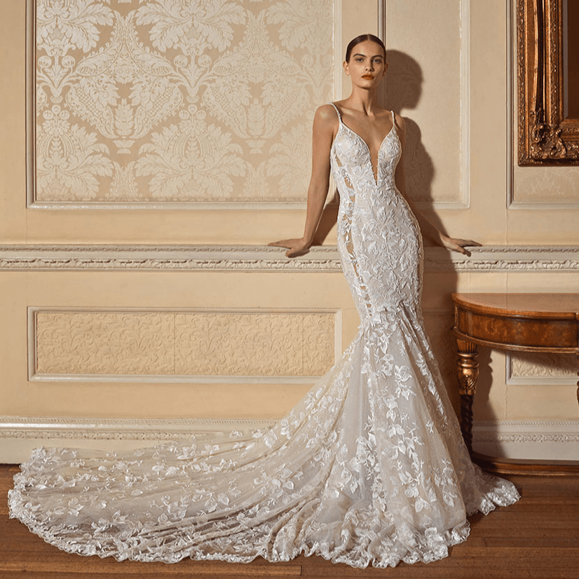 Custom Made Ethereal Boho Beach Wedding Dress – Sexy Lace Mermaid