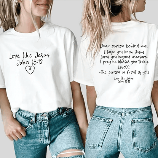 View details for Love Like Jesus Bible Verse T-Shirts Love Like Jesus Bible Verse T-Shirts - HER SHOP