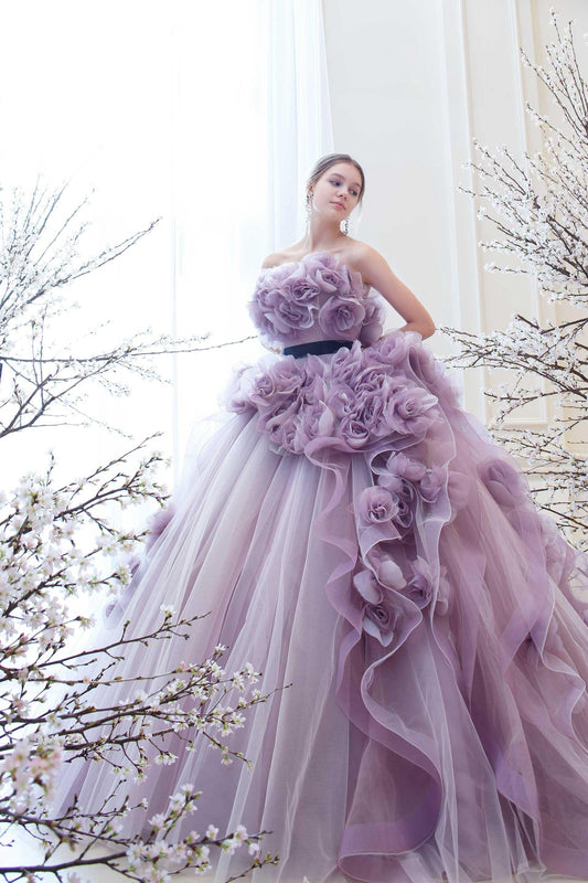 Strapless 3D Flowers Wedding Dresses - HER SHOP