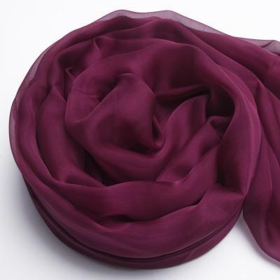 Her Shop accessories 100% Natural Silk Long Georgette Scarf