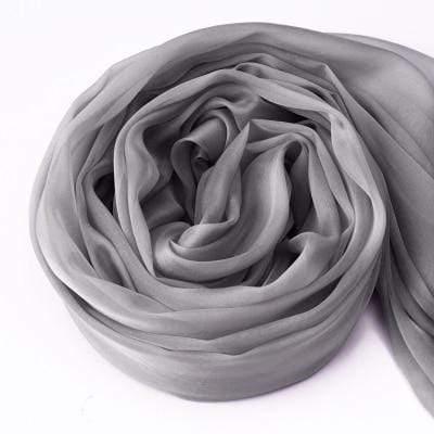 Her Shop accessories 100% Natural Silk Long Georgette Scarf