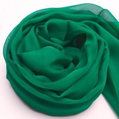 Her Shop accessories 100% Natural Silk Long Georgette Scarf