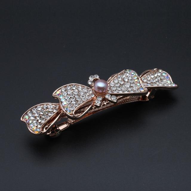 Girls' Hair Clips with Freshwater Pearls