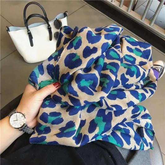 Ladies Fashion Sexy Leopard Dot Tassel Viscose Shawl Scarf - HER SHOP®