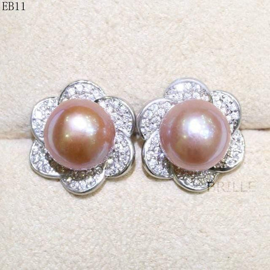 Natural Color Freshwater Edison Pearl Earrings - 9-10mm Fashion Jewelry - HER SHOP
