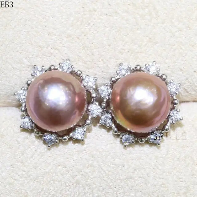 Natural Color Freshwater Edison Pearl Earrings - 9-10mm Fashion Jewelry